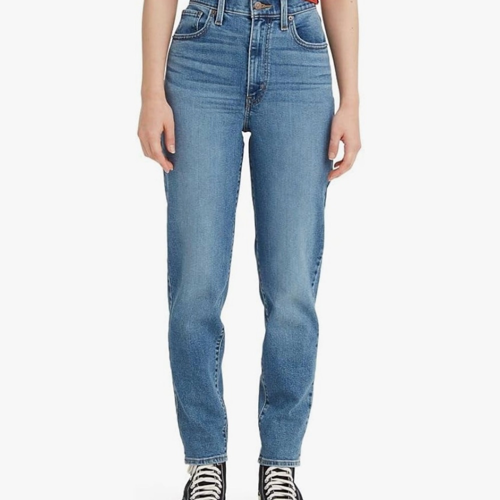 Levi's Blue High Rise Relaxed Fit Tapered Leg Jeans